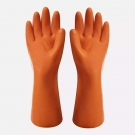 雪蓮20131OR橘色天然乳膠絨里鉆石紋工業(yè)防化手套