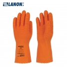 LANON蘭浪SR235厚重型天然乳膠起皺耐高溫防化手套