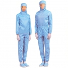 嘉柏利通F-1112藍色套頭式分體潔凈服