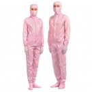 嘉柏利通F-1313W粉色拉鏈式分體潔凈服