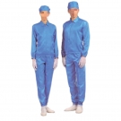 嘉柏利通F-2216海藍色翻領(lǐng)拉鏈式分體潔凈服