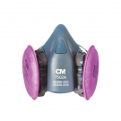 朝美7502A+B100頭戴式硅膠雙濾棉半面罩防毒面具 朝美7502A+B100頭戴式硅膠雙濾棉半面罩防毒面具