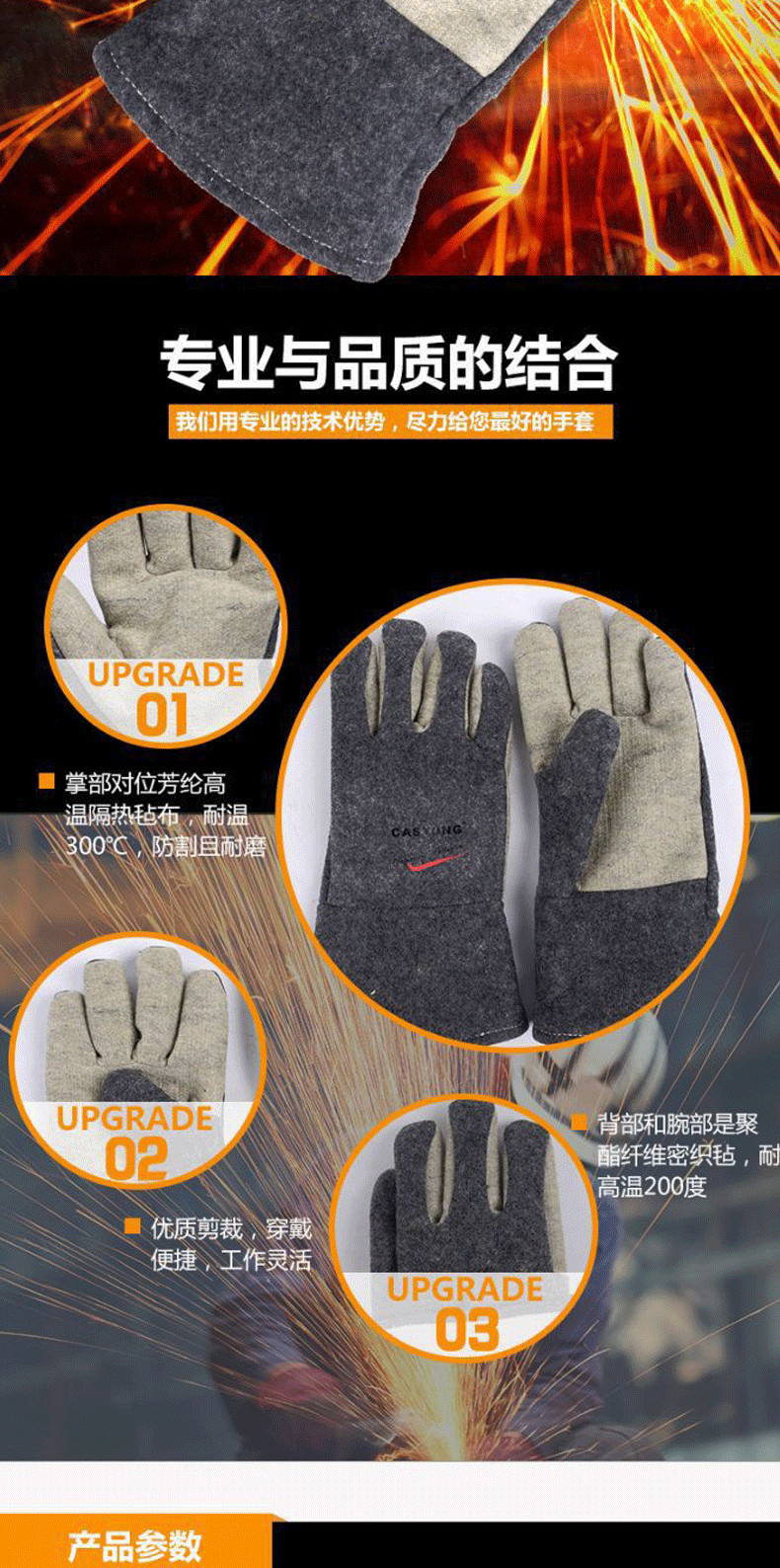 CASTONG卡司頓GKHH15-34耐高溫手套圖片2