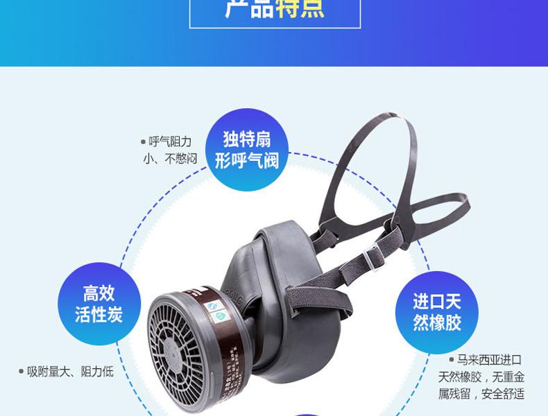 思創(chuàng)ST-FDT透明橡膠半面罩防毒面具圖片4