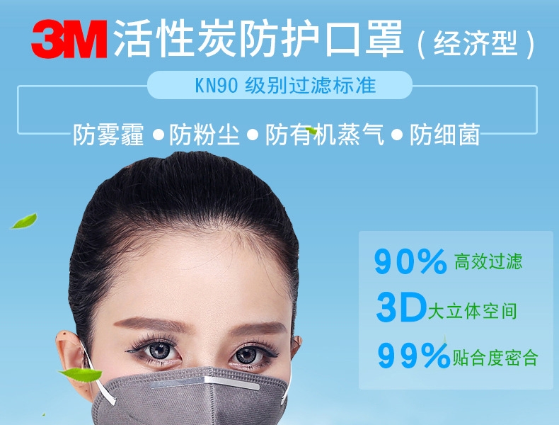 3M9072KN90有機(jī)蒸氣防毒口罩圖片1