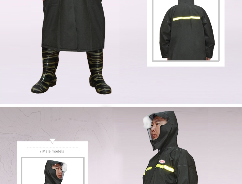 君御SF-45綠反光長雨衣圖片2