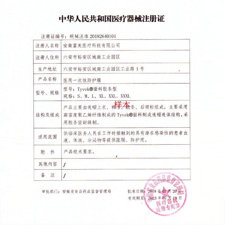 杜邦醫(yī)用防護服TMC圖片2