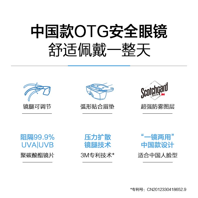 3M SF3702ASGAF超強(qiáng)防霧防護(hù)眼鏡圖片2