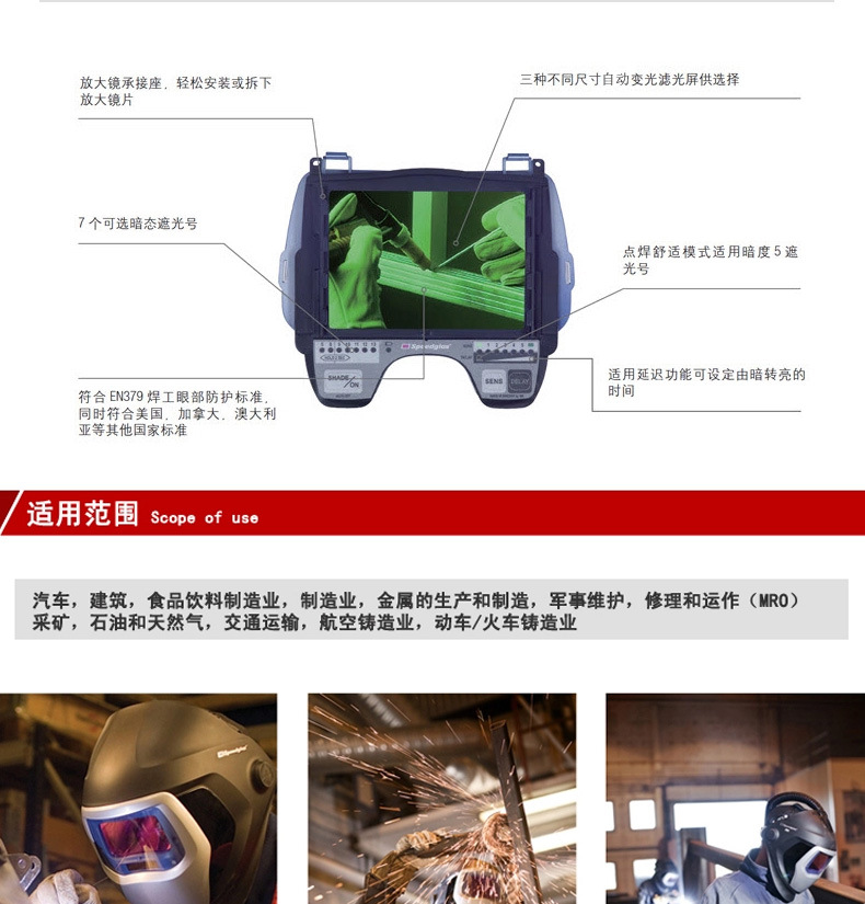 3M541805 9100V FX自動(dòng)變光焊接面罩圖片3