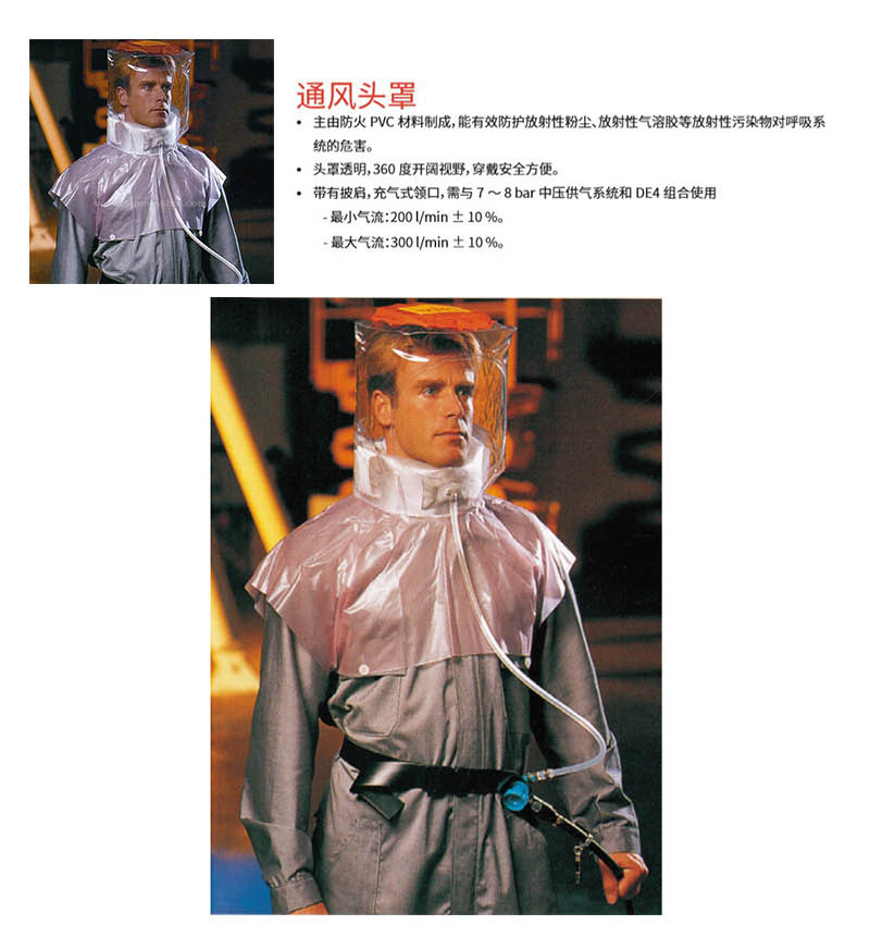 霍尼韋爾8527939防護放射性粉塵核防護類通風(fēng)頭罩（AQR接頭）圖1