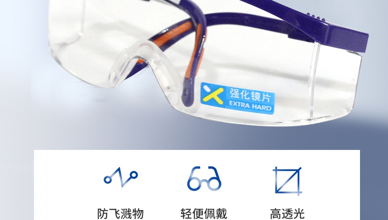 Honeywell霍尼韋爾100200 S200A加強(qiáng)防刮擦藍(lán)架防護(hù)眼鏡圖片2