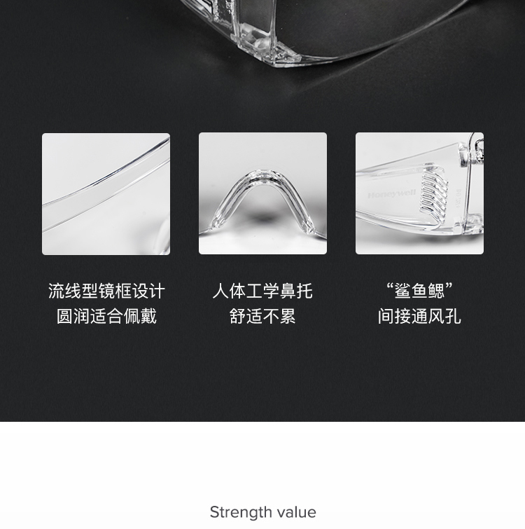 Honeywell霍尼韋爾100002 VisiOTG-A透明防霧鏡片訪客防護眼鏡圖片14