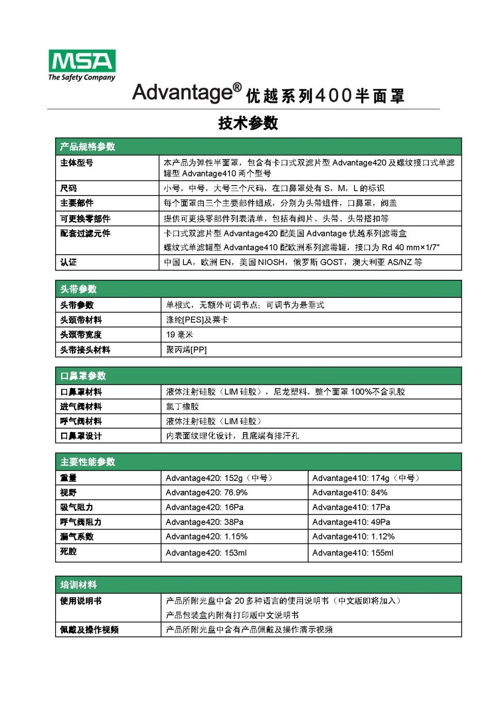 梅思安10146377Advantage420半面罩呼吸器(老編號(hào)10102273) 小號(hào)防毒面具圖片17