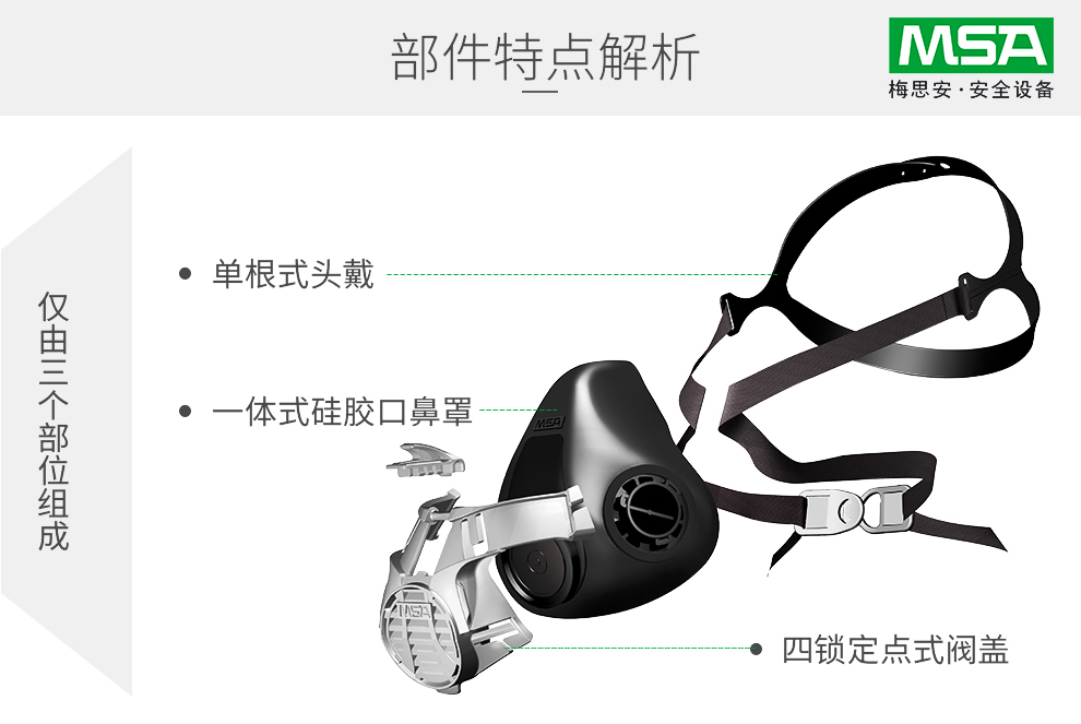 梅思安10146376半面罩防毒面具圖片5