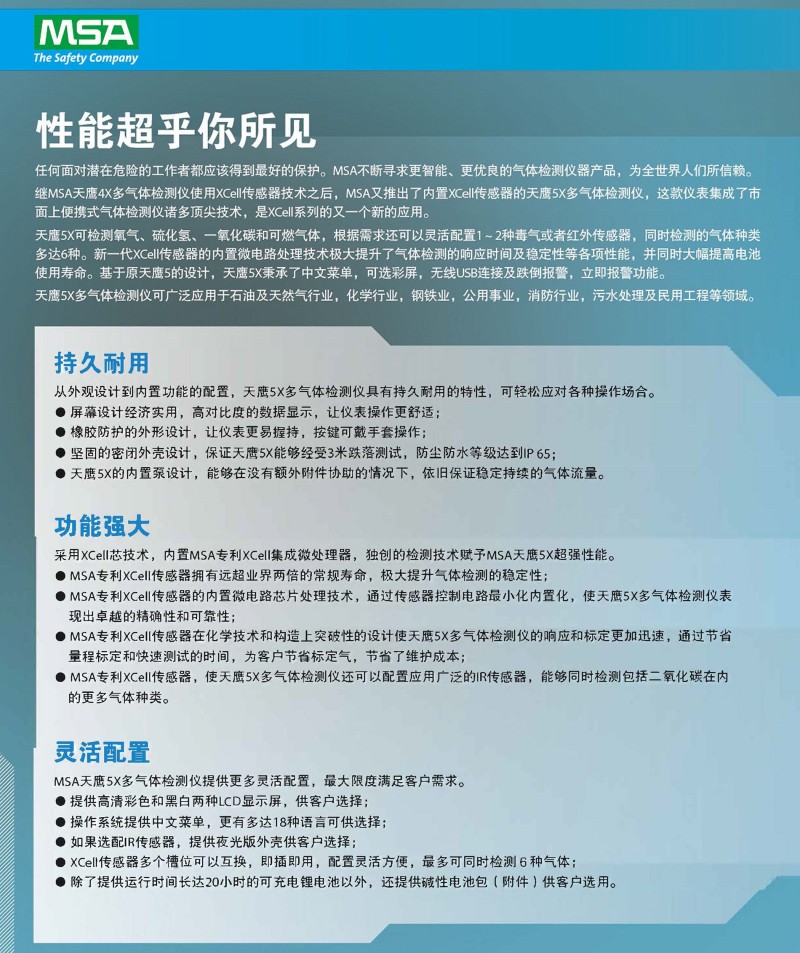 梅思安10172350天鷹5X智能便攜式氣體檢測(cè)儀圖片5