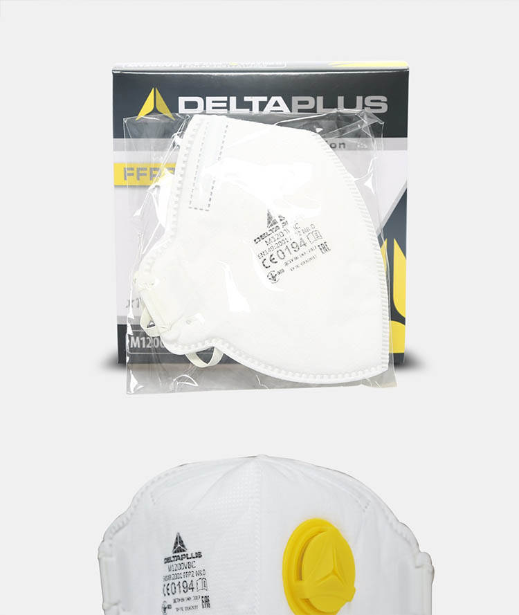 代爾塔104022FFP2級(jí)無紡布帶閥防塵口罩圖片7