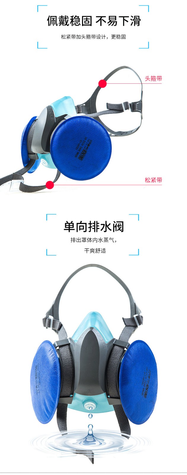 思創(chuàng)ST-M40-3A硅膠雙罐防塵面具圖4