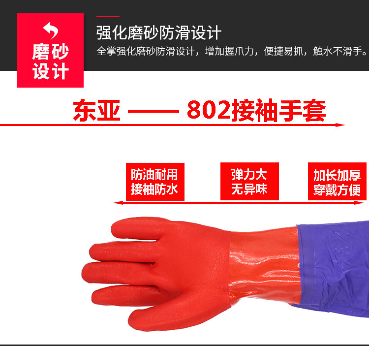 東亞802(接袖)勞保手套圖3