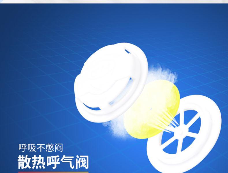 冠樺M-8860V(藍(lán)色)帶閥防塵口罩圖8