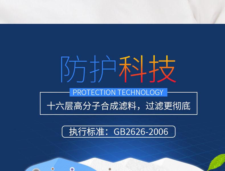 冠樺M-8860V(藍(lán)色)帶閥防塵口罩圖3