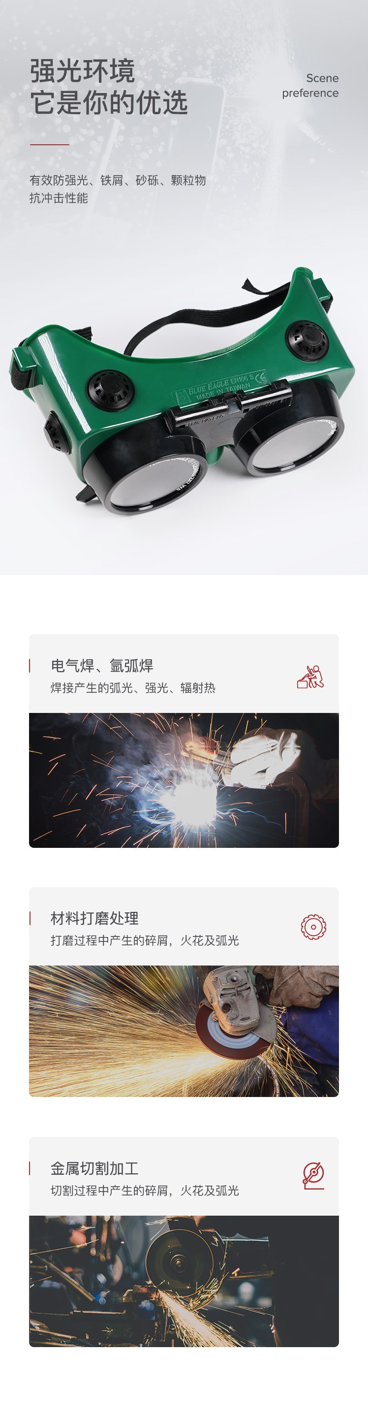 藍(lán)鷹GW250可掀式電焊眼鏡圖片3