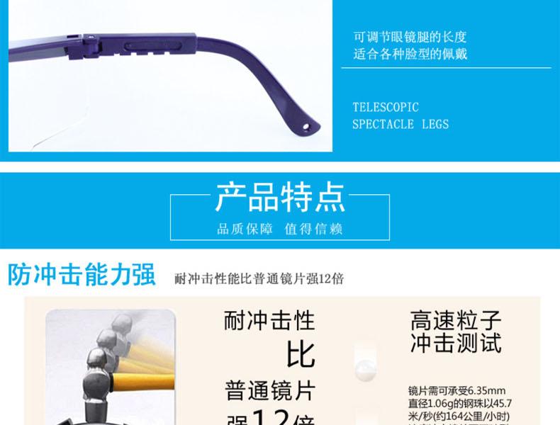 潔適比02-1200Hydra海查藍(lán)邊防護(hù)眼鏡圖6