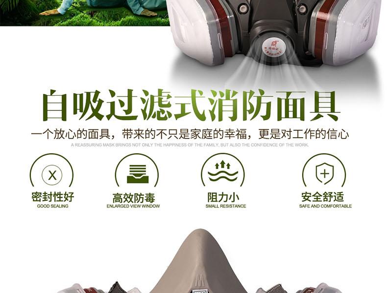普達(dá)FD-410過(guò)濾式防毒面具套裝圖8