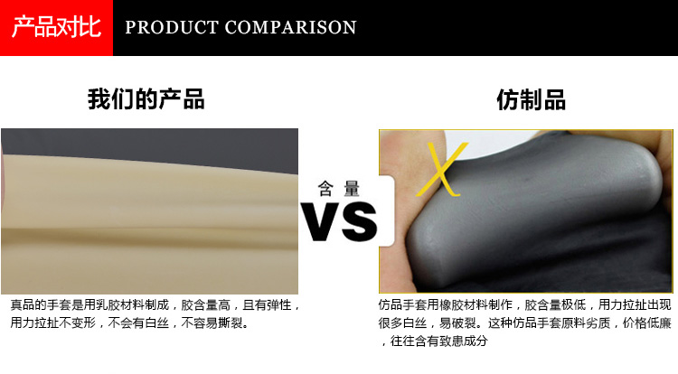 威蝶40B白色加厚乳膠手套圖13