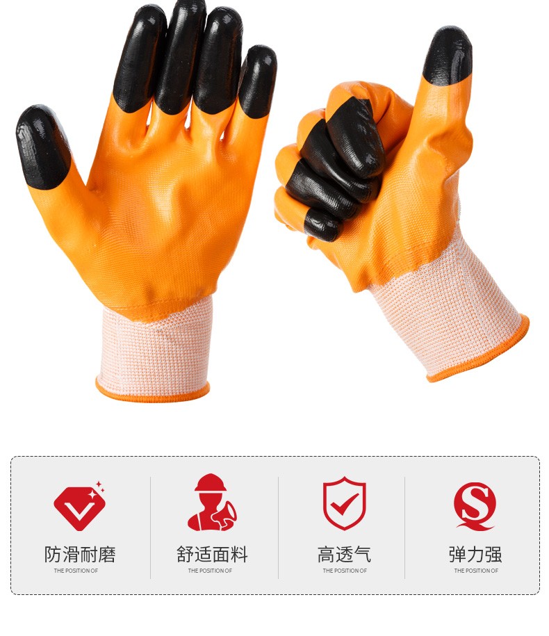 星宇N513半浸耐磨勞保手套圖片3
