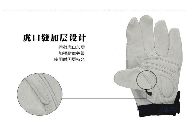 威特仕10-2670-M羊皮機(jī)械師勞保手套圖片5