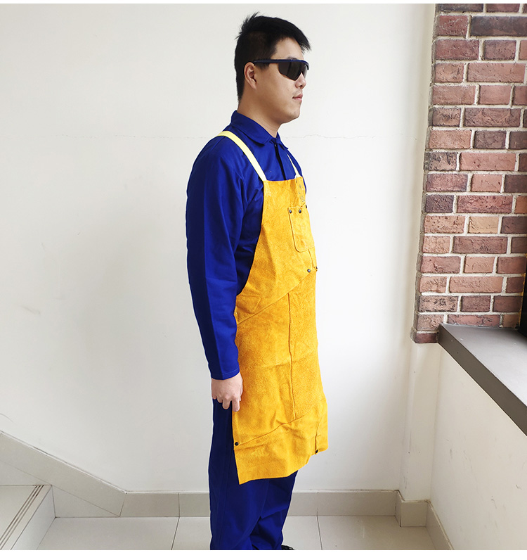 威特仕44-2136皮護(hù)胸防火阻燃圍裙圖12