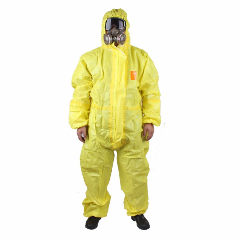 微護(hù)佳YE30-W-99-122-02 MC3000黃色雙袖雙褲腿帶腳套連體防化服圖片2