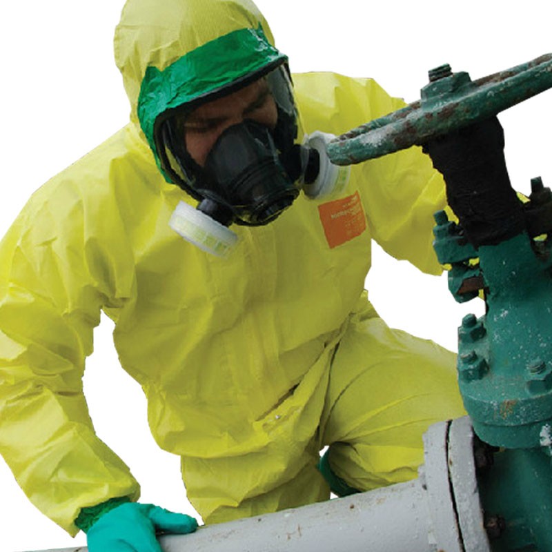 微護(hù)佳YE30-W-99-122-02 MC3000黃色雙袖雙褲腿帶腳套連體防化服圖片5