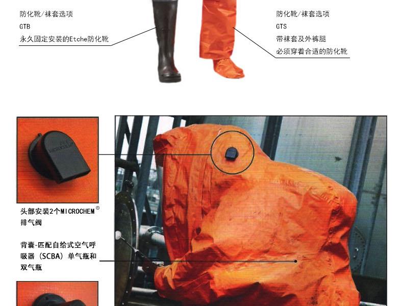 微護(hù)佳MC6000OR60-TA99-818-0X-GA1-02A級(jí)重型防化服外接氣源圖片2