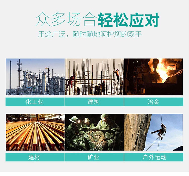 牛郎星彈力星藍(lán)黑發(fā)泡勞保手套圖片1