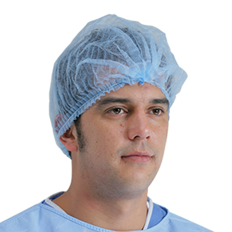 英科MC141002白色一次性無(wú)紡布條形帽圖片