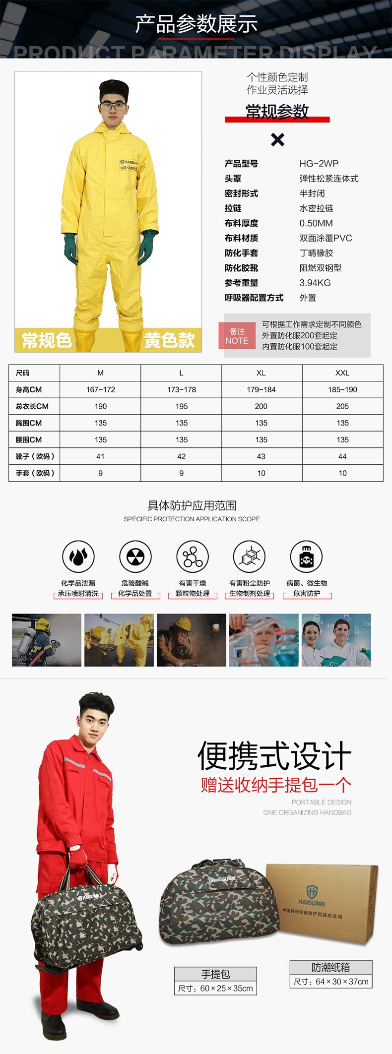 海固HG-2WP半封閉輕型防化服 外置二級防化服圖片4