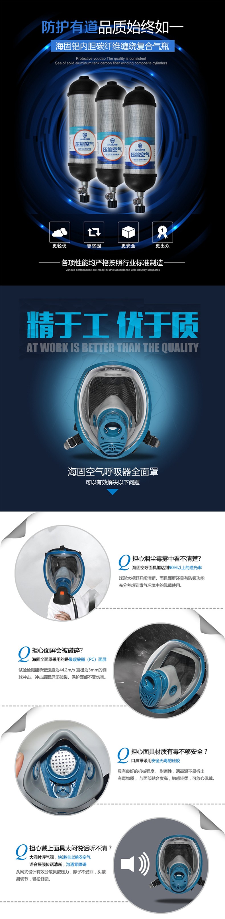 海固RHZKF6.8/30(快充款) 正壓快充式空氣呼吸器 快速充氣 碳纖維呼吸器圖片2