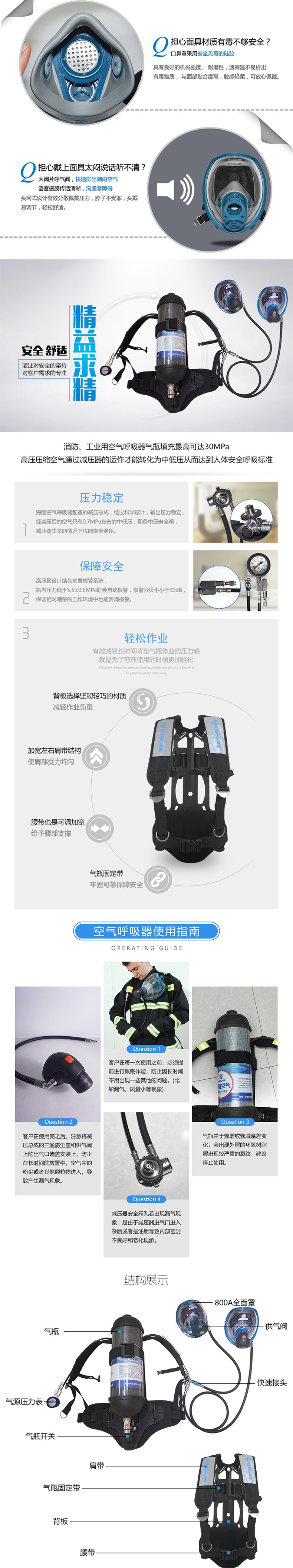 海固RHZKF6.8/30(他救款)正壓式空氣呼吸器 6.8L他救圖片3