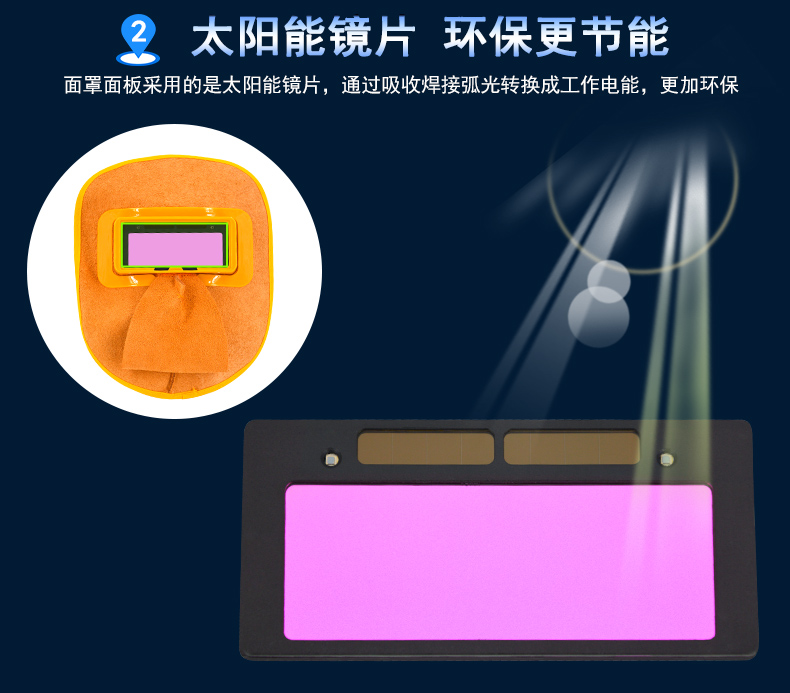 華特牛皮自動(dòng)變光電焊面罩圖片5
