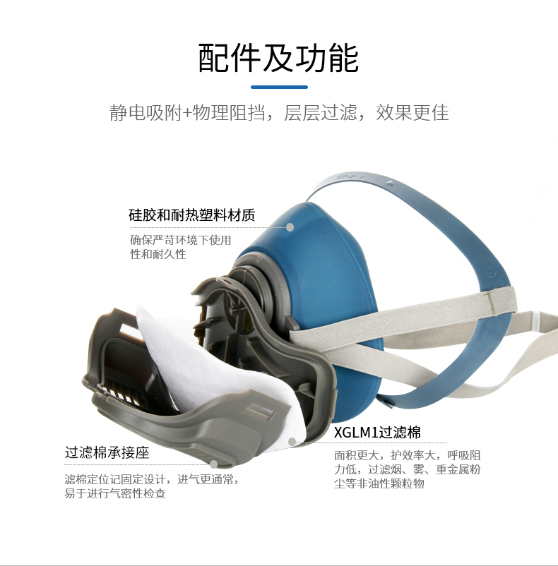 星工XGFC-1硅膠KN95防塵面具圖片3