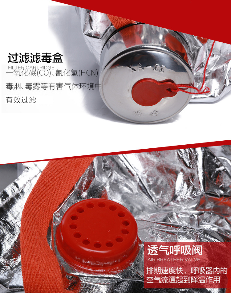 星工XGTS-1過濾式自救橡膠防毒面具圖片6