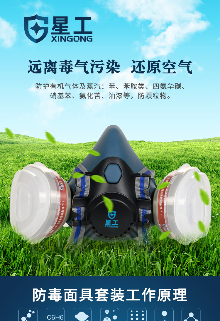 星工XGFD-1甲醛有機氣體防毒面具圖片3
