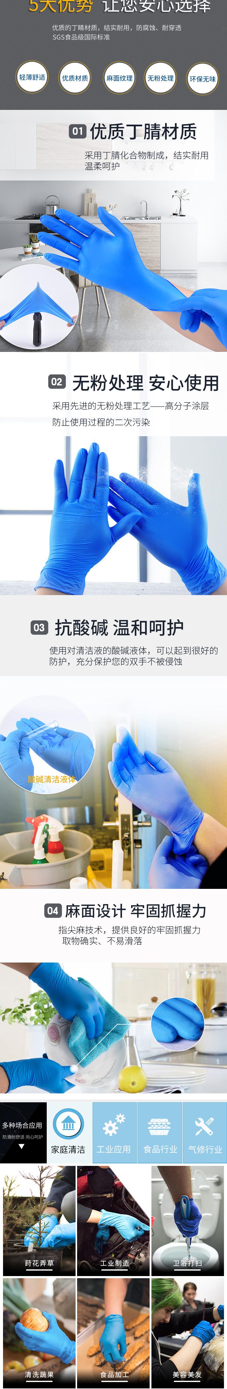 愛(ài)馬斯XNFT42100耐油一次性丁腈手套圖片