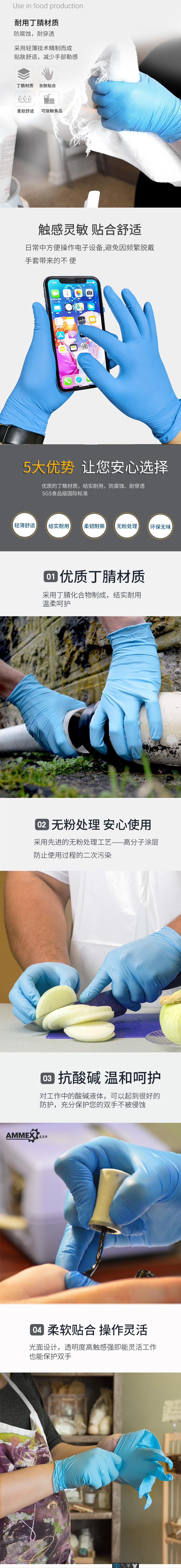 愛馬斯APFGWCHD46100食品級(jí)一次性丁腈手套圖片