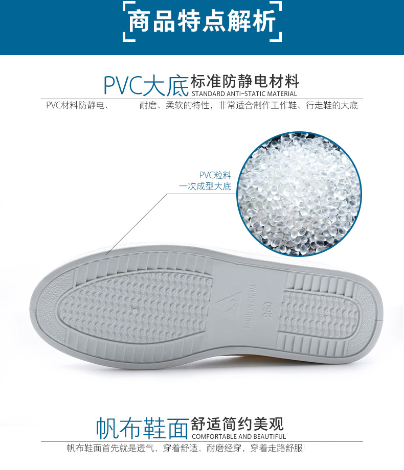 星工XGJX無(wú)塵透氣PVC防靜電鞋圖片2