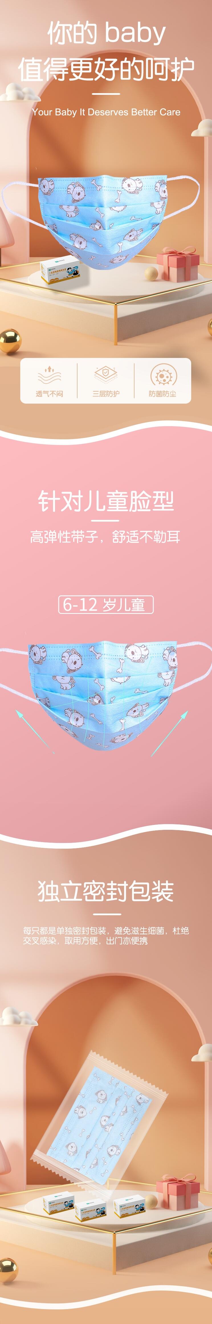 恩惠醫(yī)療一次性醫(yī)用防塵兒童口罩圖片