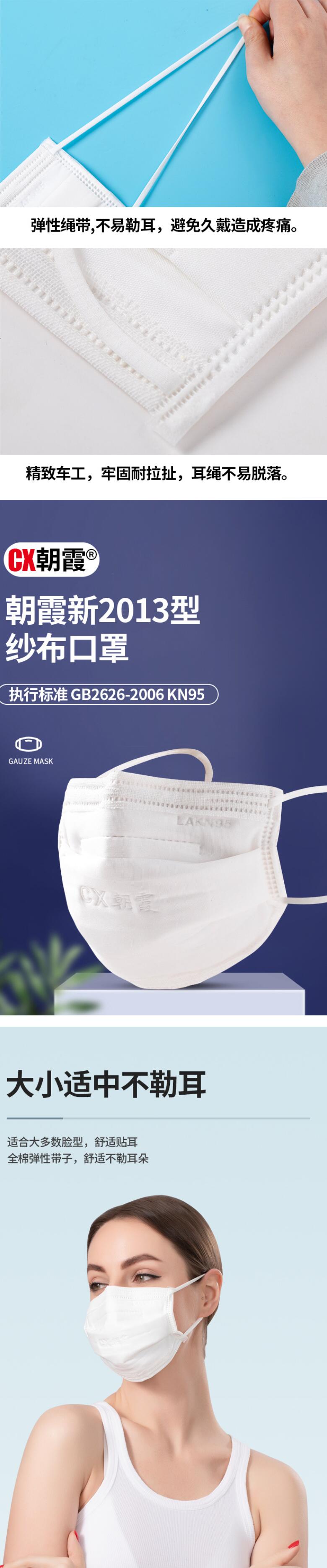 朝霞新2013型耳帶式KN90防塵口罩圖片