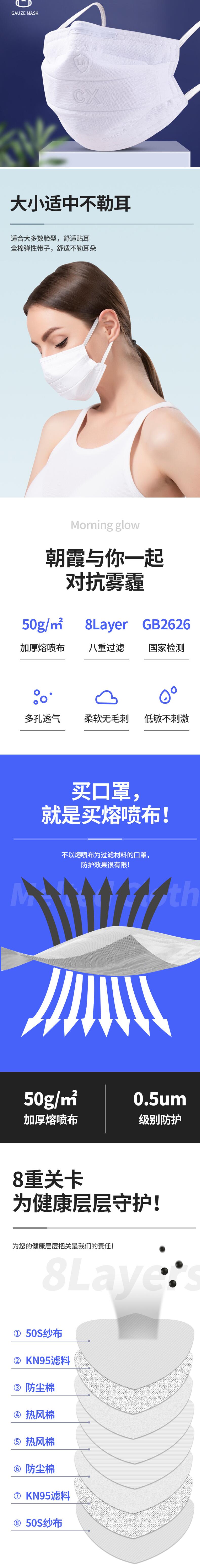 朝霞2002折疊式KN95防塵口罩圖片