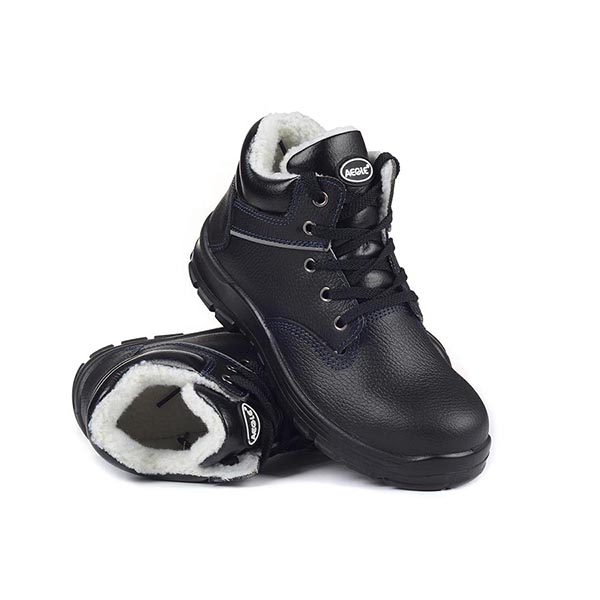 羿科60725112黑色中幫鋼頭鋼板防靜電保暖安全鞋圖片